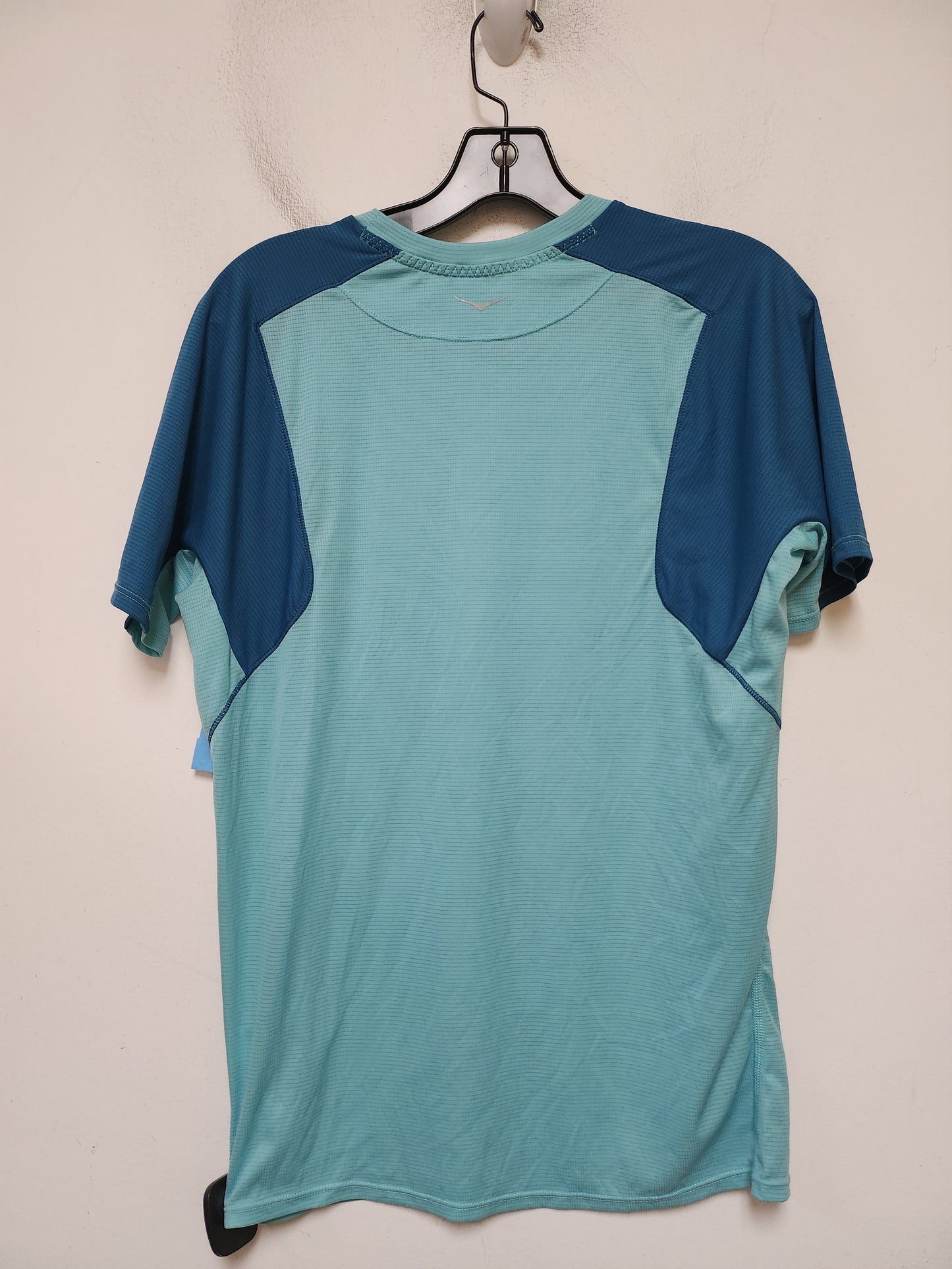 Athletic Top Short Sleeve By Hoka In Teal, Size: S