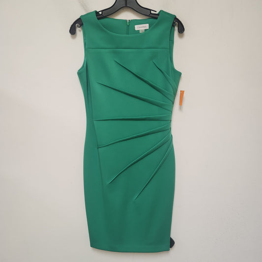 Dress Casual Midi By Calvin Klein In Green, Size: S