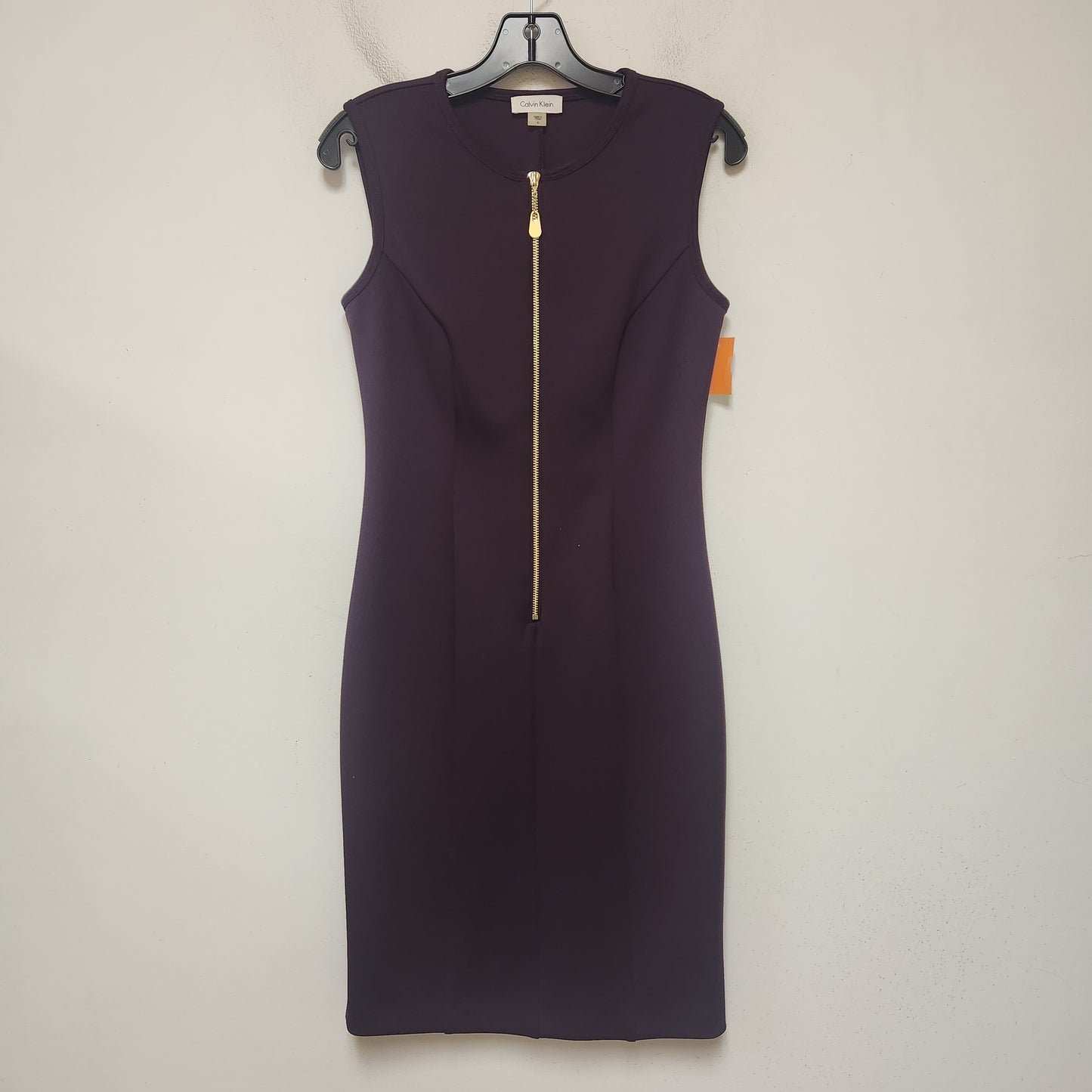 Dress Casual Midi By Calvin Klein In Purple, Size: S