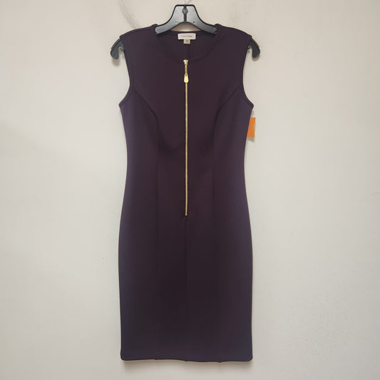 Dress Casual Midi By Calvin Klein In Purple, Size: S