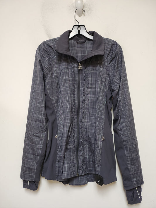 Athletic Jacket By Lululemon In Plaid Pattern, Size: M