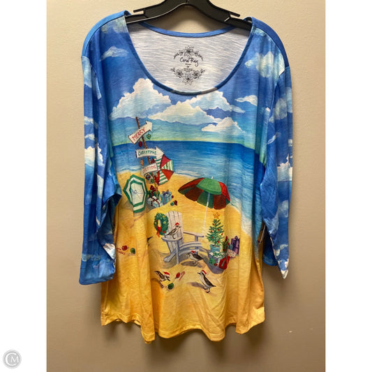Top Short Sleeve By Coral Bay In Multi-colored, Size: 3x