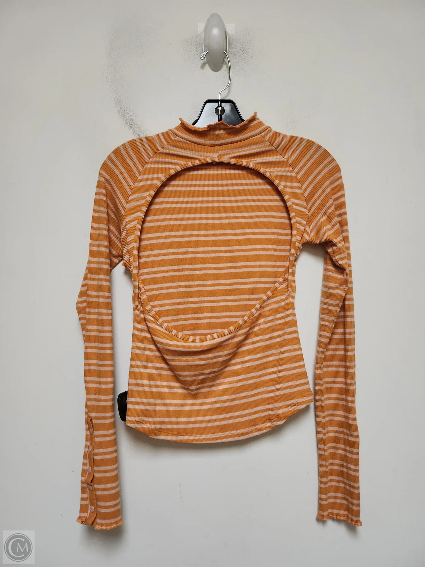 Top Long Sleeve By Free People In Striped Pattern, Size: S