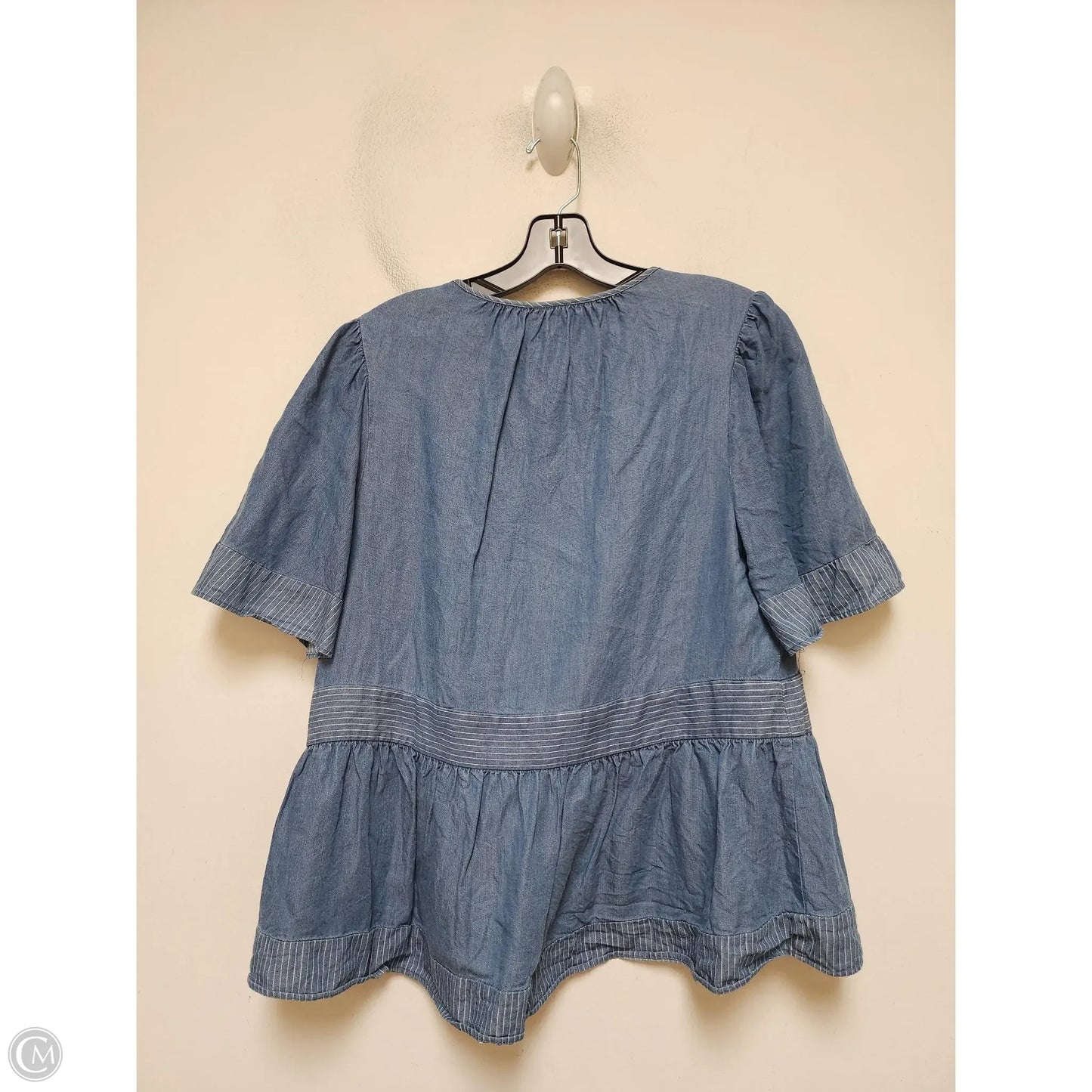 Top Short Sleeve Designer By Kate Spade In Blue, Size: M
