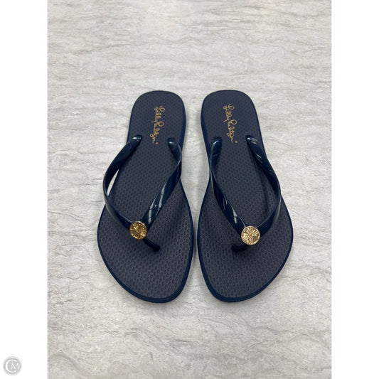 Sandals Designer By Lilly Pulitzer In Blue, Size: 11
