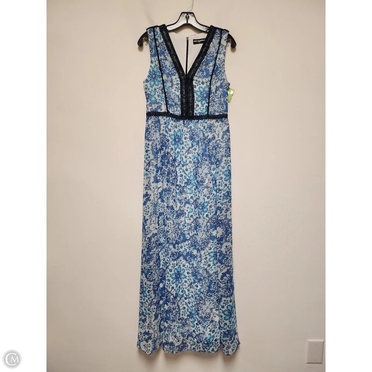Dress Designer By Karl Lagerfeld In Blue, Size: M