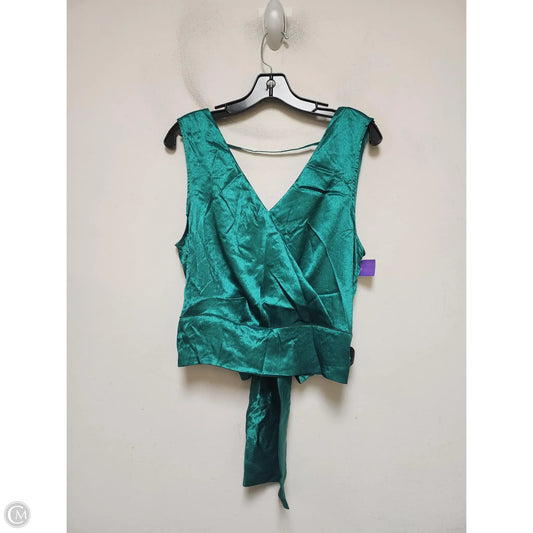 Top Sleeveless By Pleione In Green, Size: L