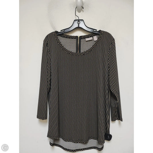 Top Short Sleeve By Chicos In Polkadot Pattern, Size: L