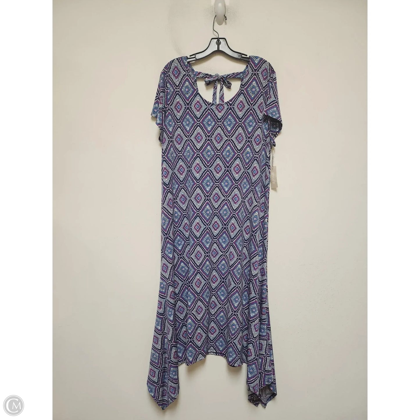Dress Casual Midi By Chicos In Multi-colored, Size: Xl