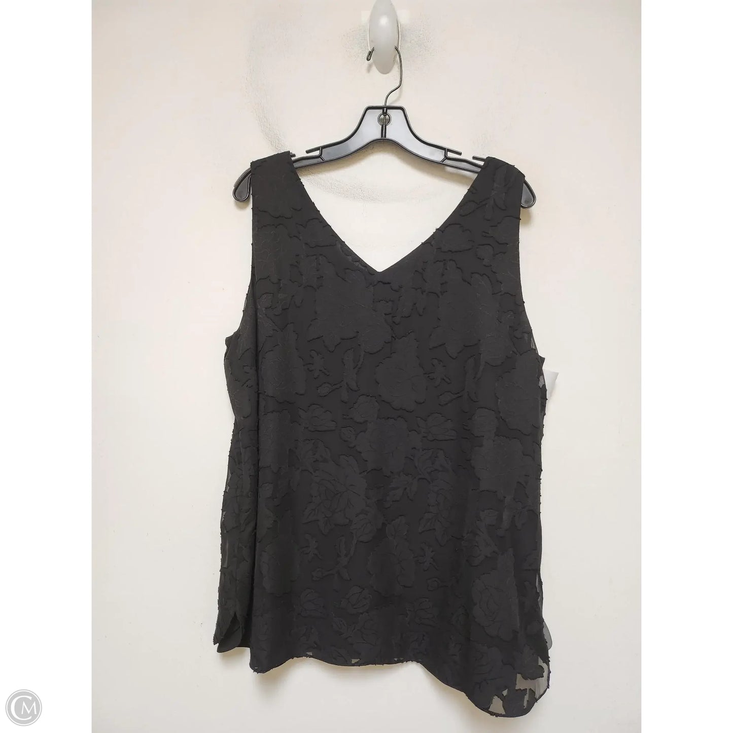 Top Sleeveless By Chicos In Black, Size: Xl