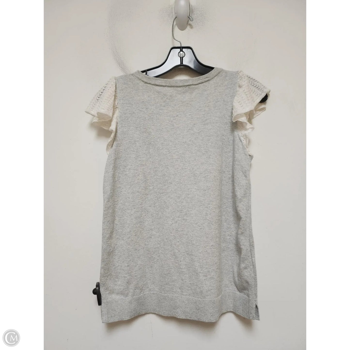 Top Short Sleeve By Loft In Grey, Size: Xs
