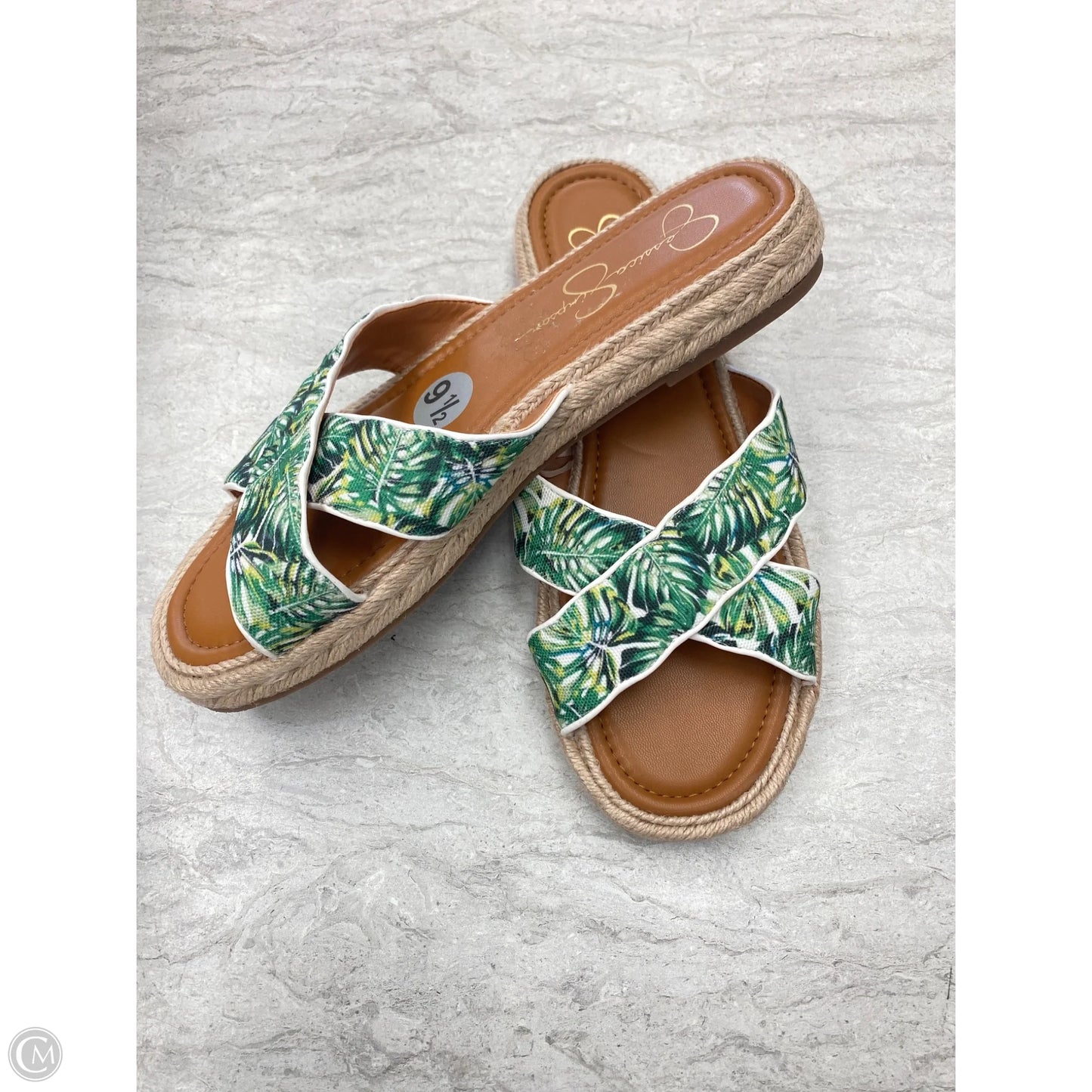 Sandals Flats By Jessica Simpson In Tropical Print, Size: 9.5
