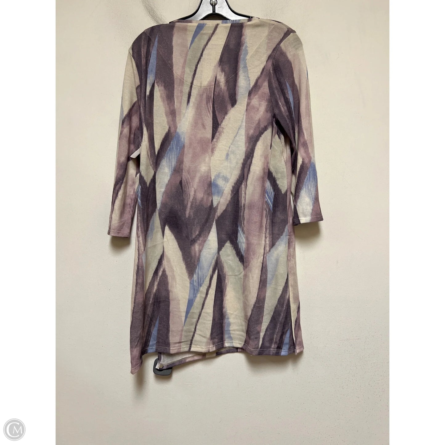 Dress Casual Short By Chicos In Cream & Purple, Size: S