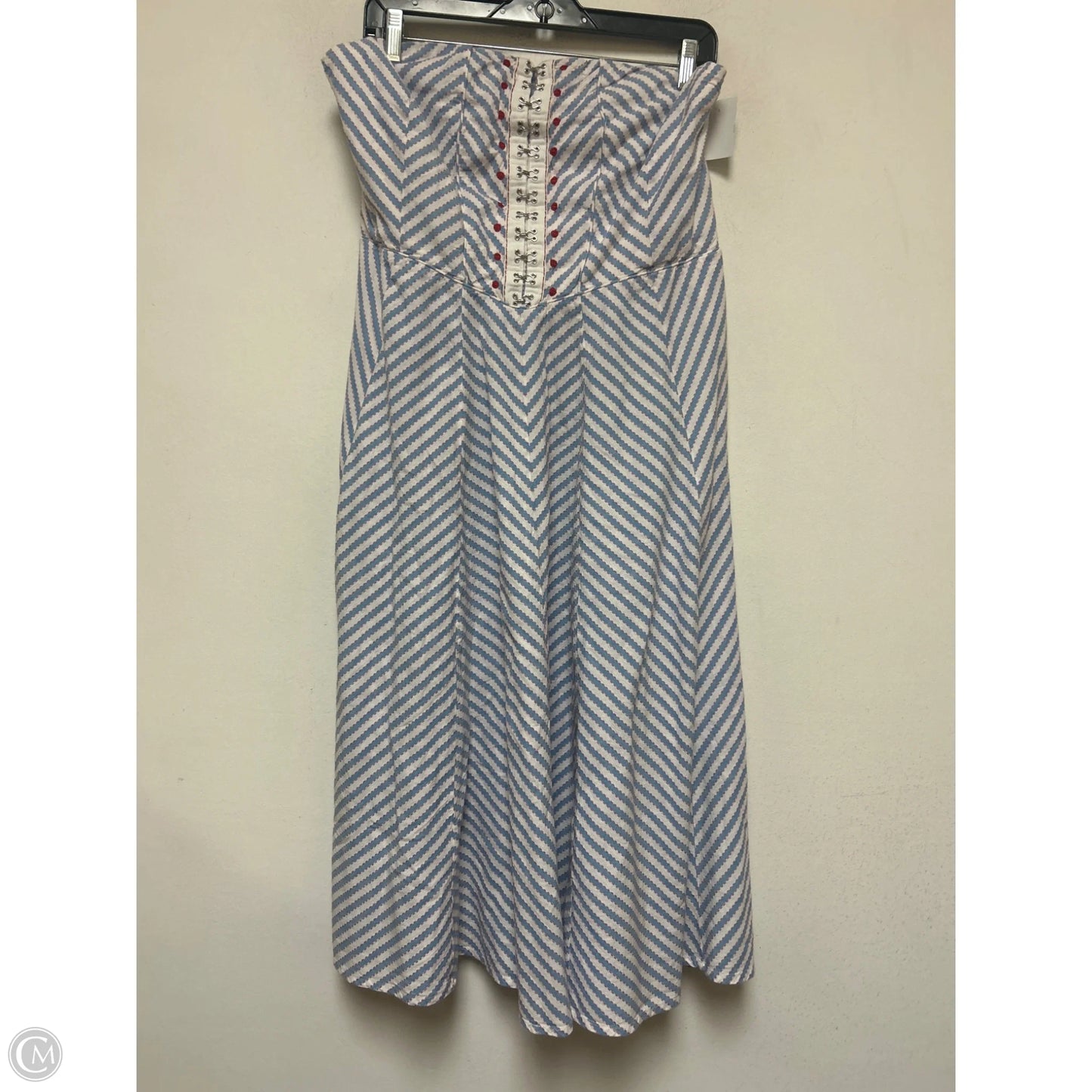 Dress Casual Midi By Maeve In Striped Pattern, Size: L