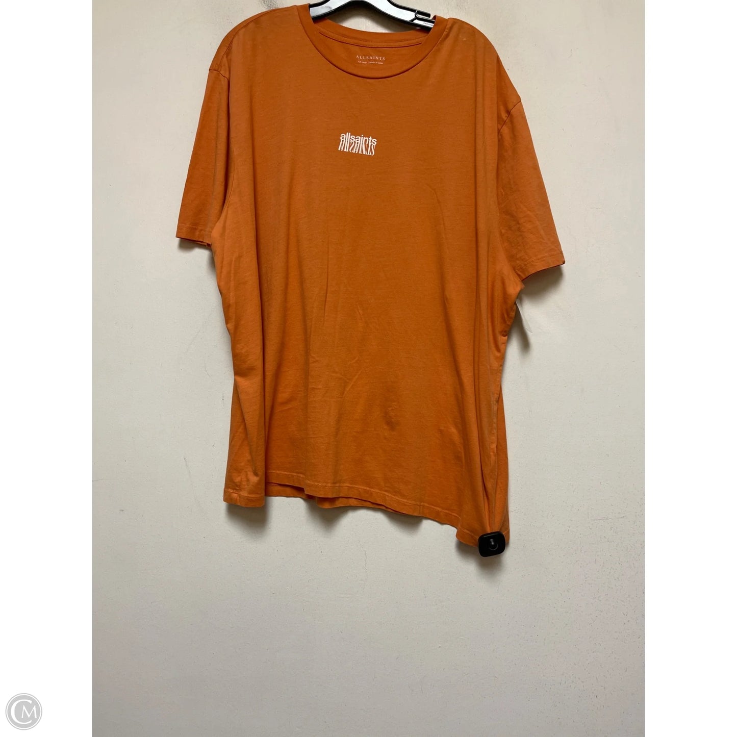 Top Short Sleeve Designer By All Saints In Orange, Size: 2x