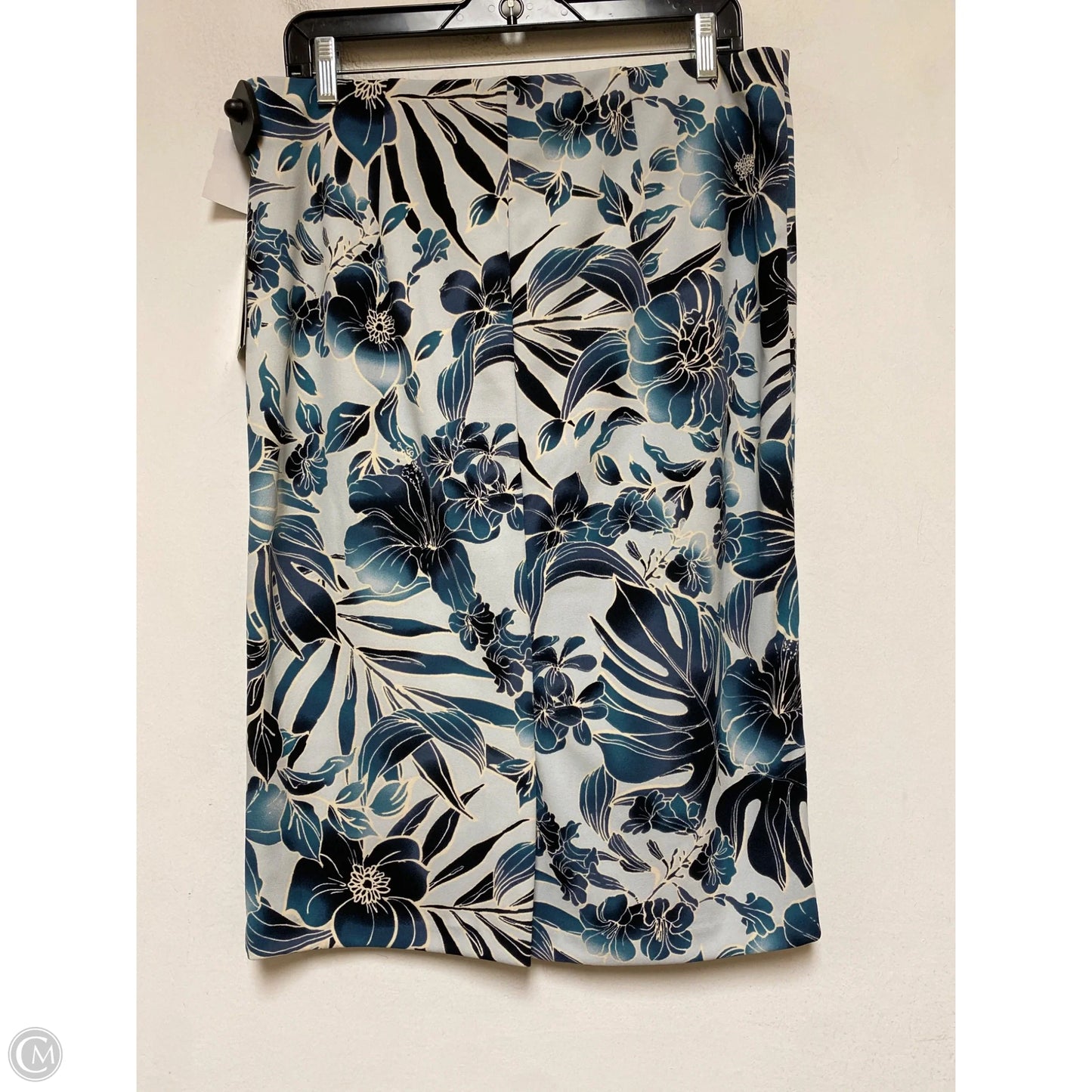 Skirt Midi By Eci In Blue & Tan, Size: 12