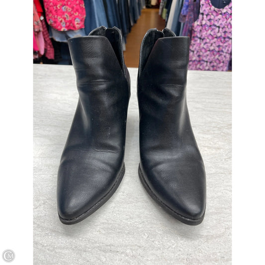 Boots Ankle Heels By Clothes Mentor In Black, Size: 9.5