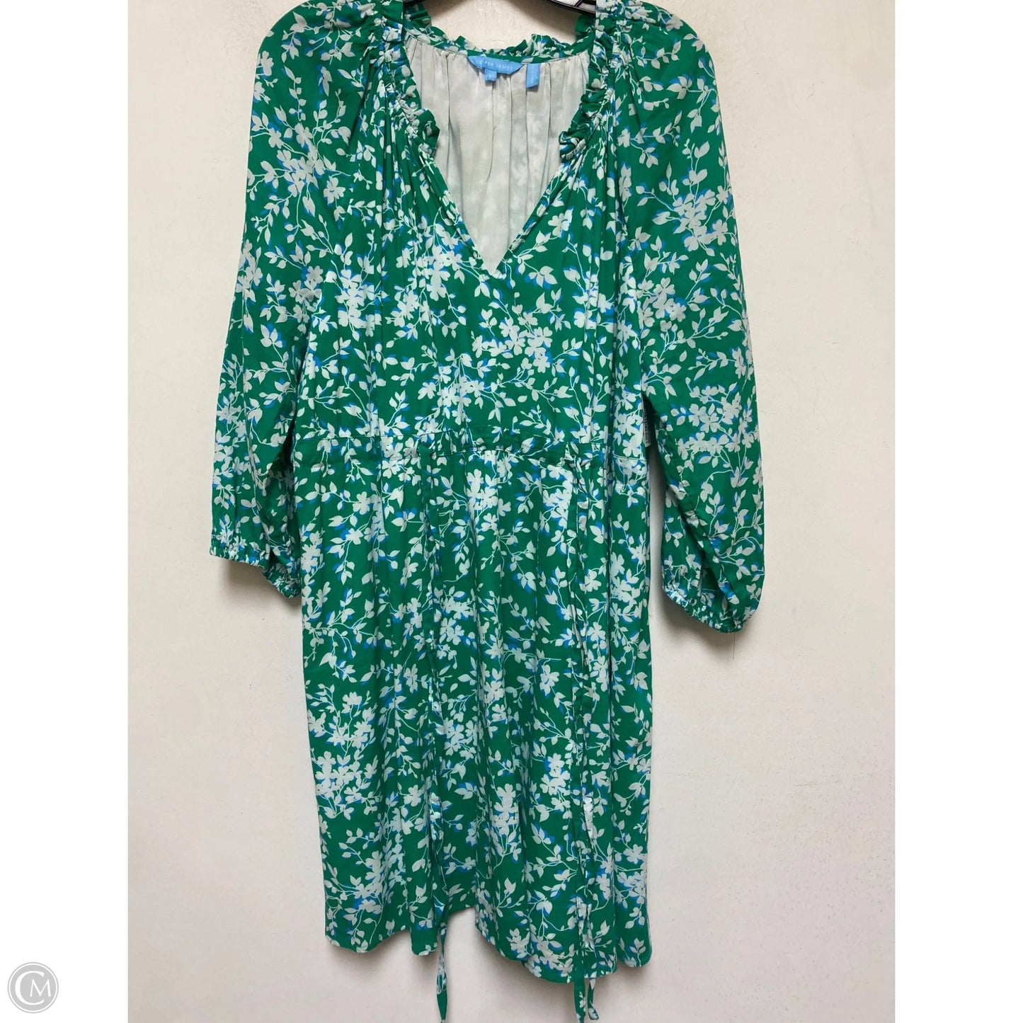 Dress Casual Short By Draper James In Green & White, Size: L