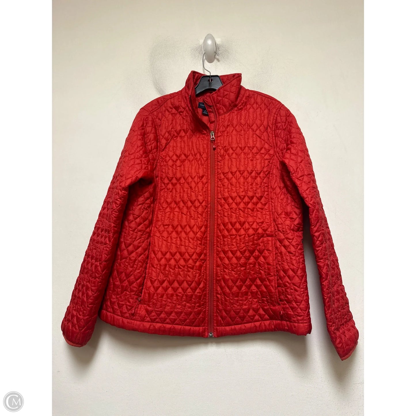 Jacket Puffer & Quilted By Lands End In Red, Size: L