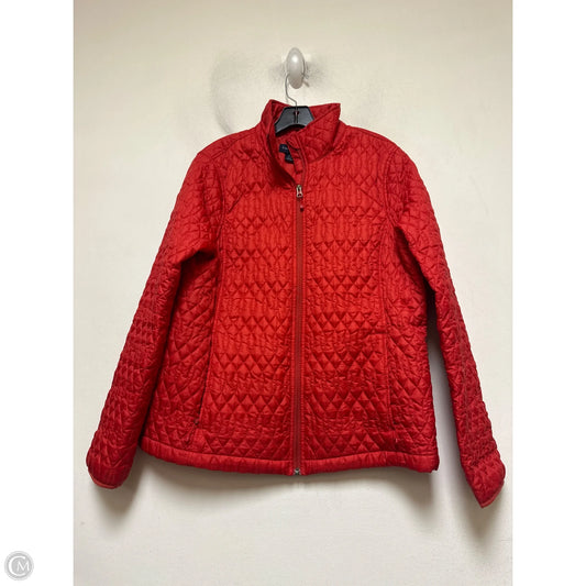 Jacket Puffer & Quilted By Lands End In Red, Size: L