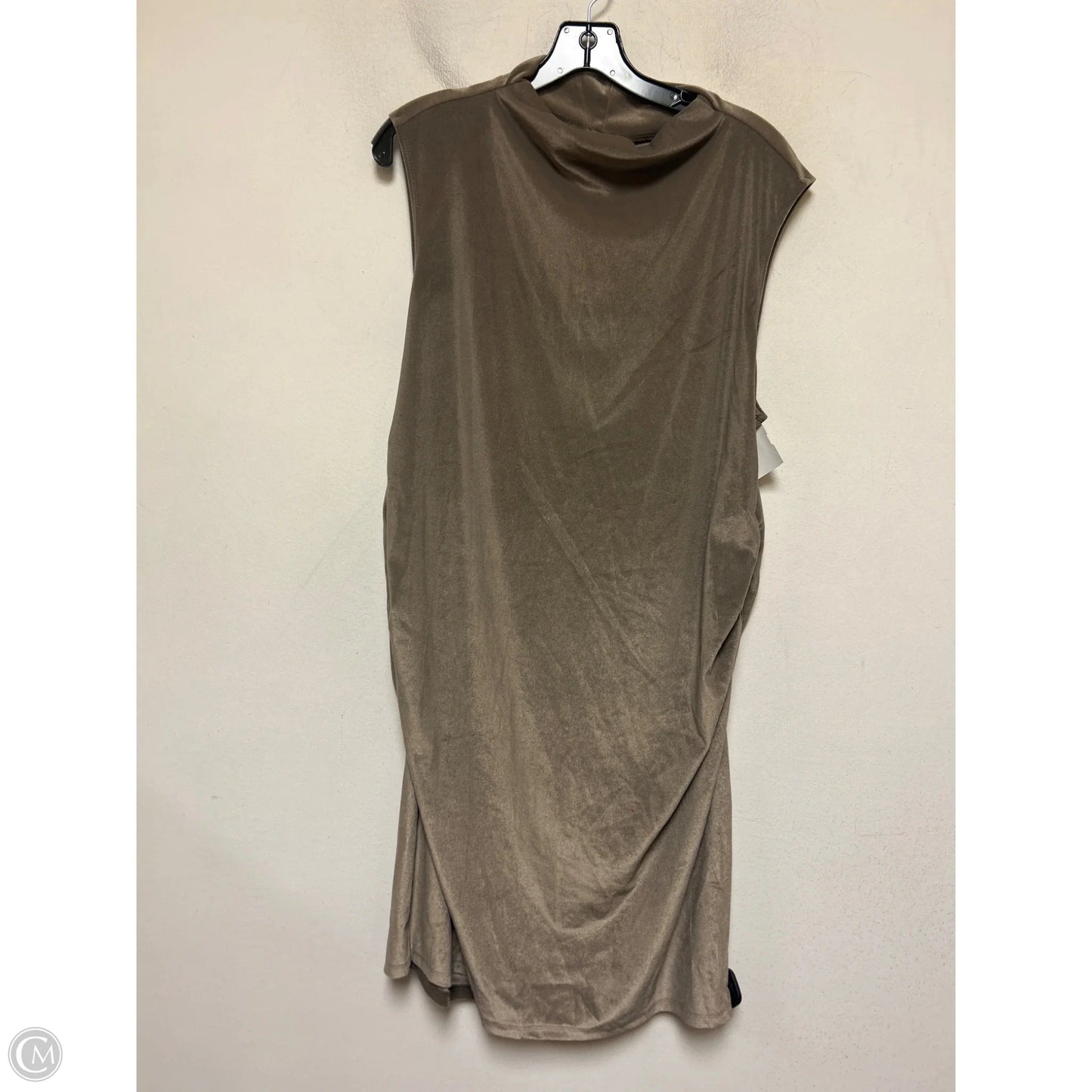 Dress Casual Midi By A New Day In Taupe, Size: 2x