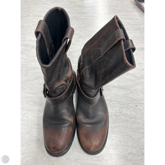 Boots Ankle Flats By Harley Davidson In Brown, Size: 9.5
