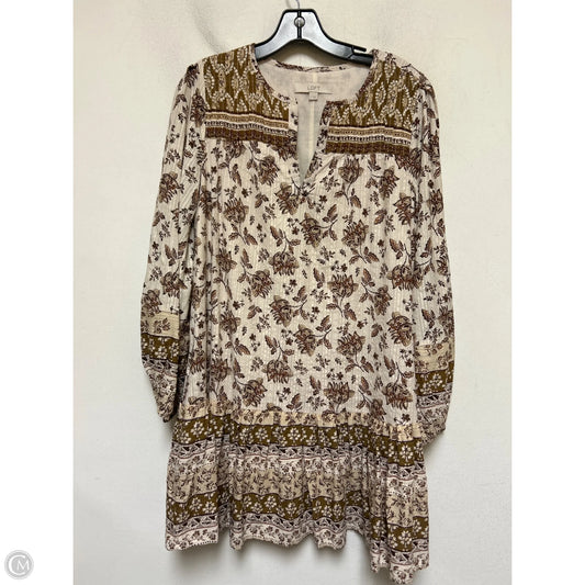 Dress Casual Short By Loft In Cream & Tan, Size: S