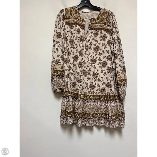 Dress Casual Short By Loft In Cream & Tan, Size: S