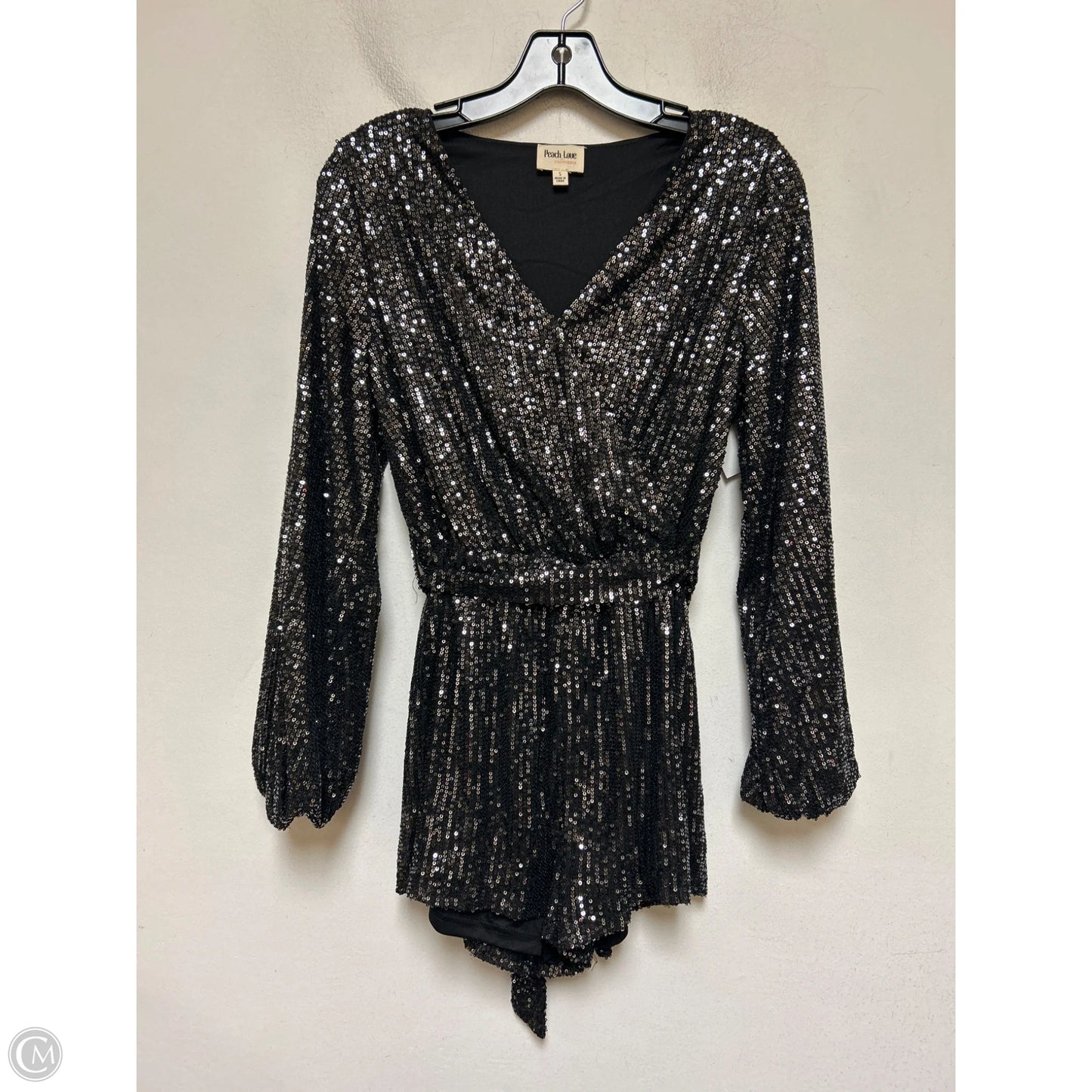 Romper By Peach Love Cream California In Black, Size: S