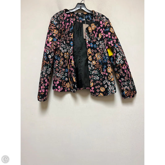 Jacket Puffer & Quilted By Emery Rose In Floral Print, Size: M