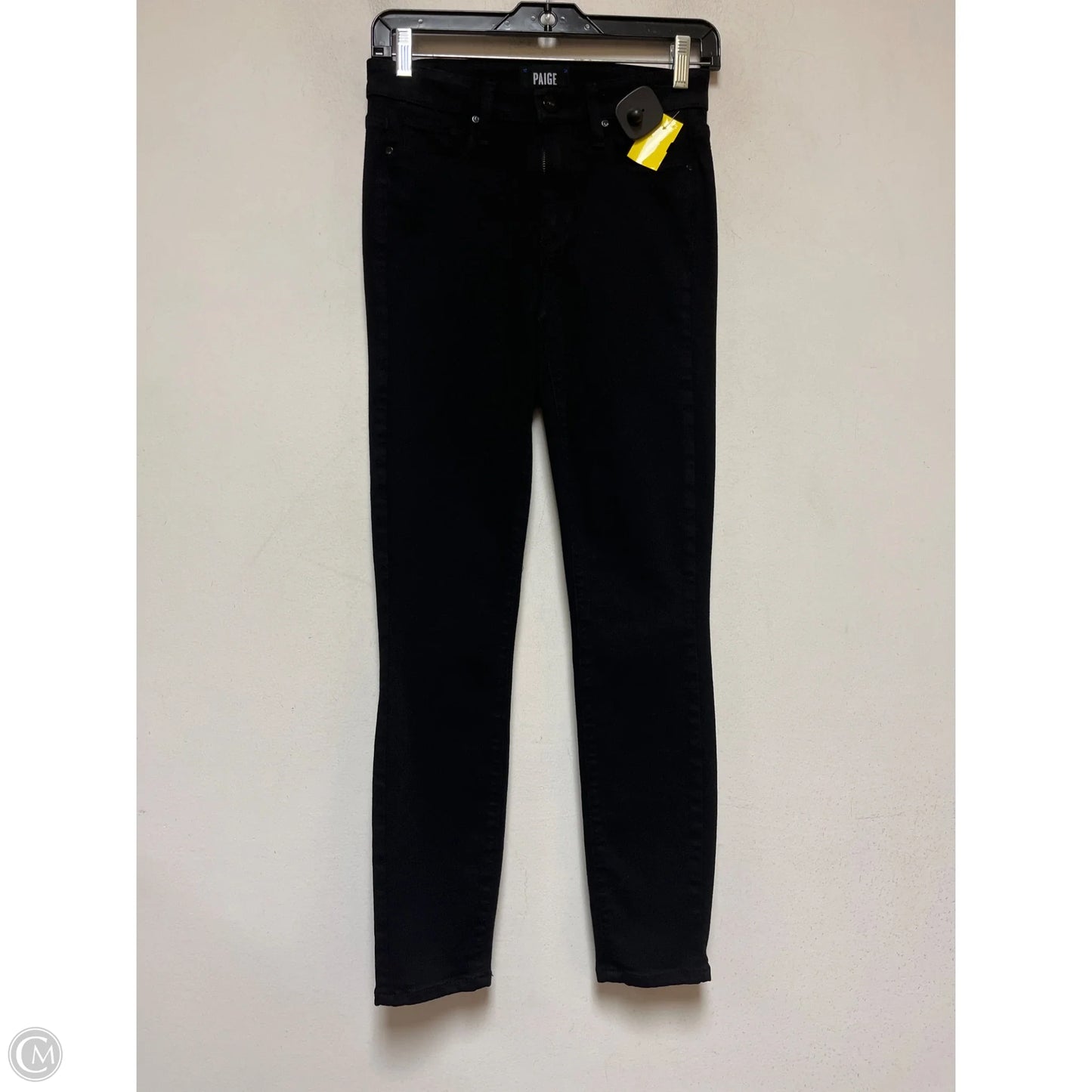 Jeans Skinny By Paige In Black Denim, Size: 2