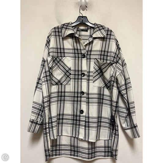 Jacket Shirt By Zara In Plaid Pattern, Size: S