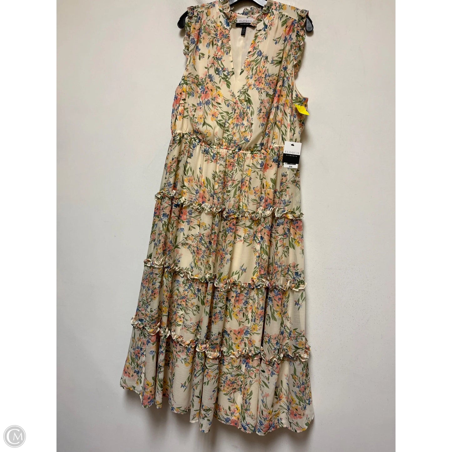 Dress Casual Maxi By Eloquii In Floral Print, Size: Xl