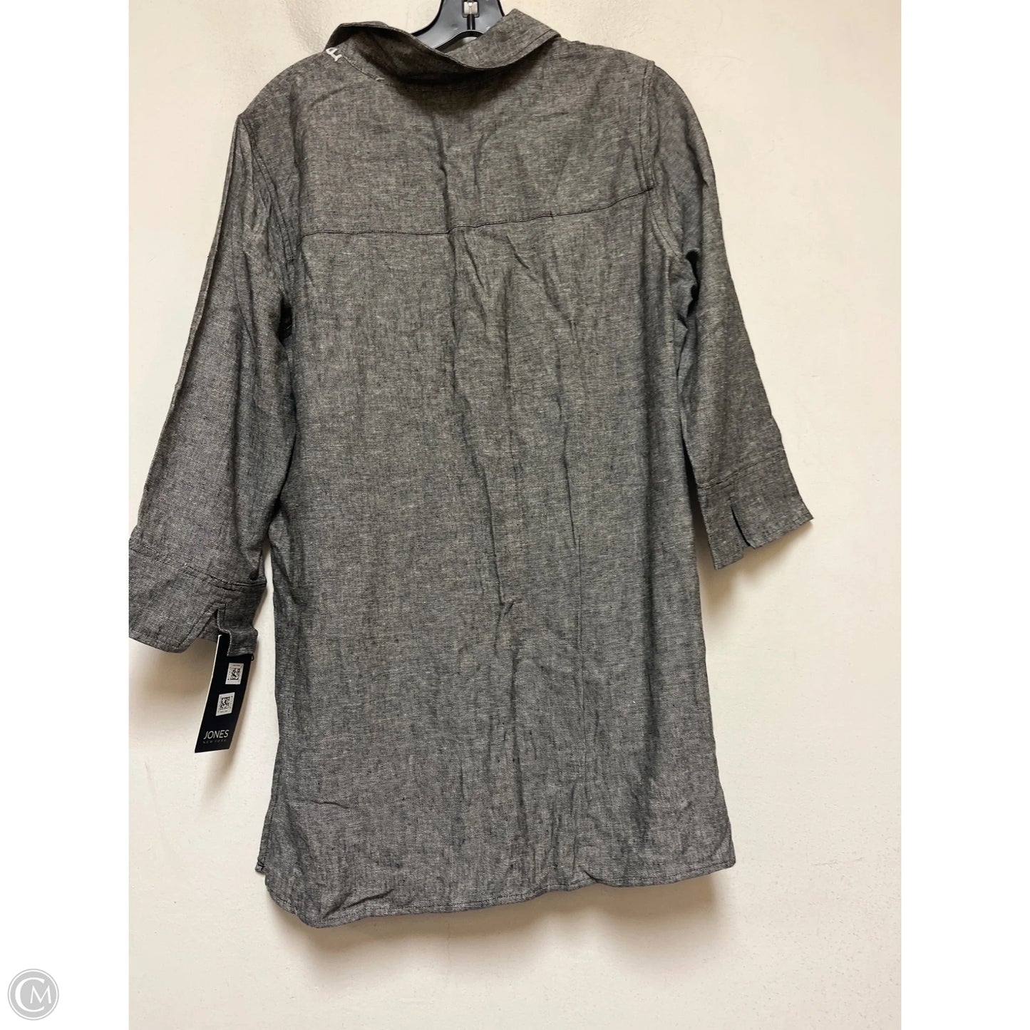 Top Long Sleeve By Jones New York In Grey, Size: S