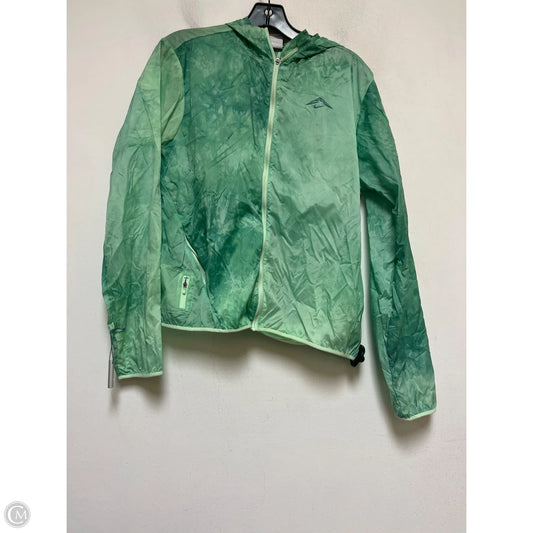 Athletic Jacket By Nike In Green, Size: M