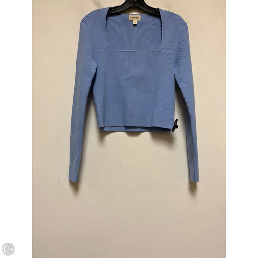 Top Long Sleeve By Open Edit In Blue, Size: L