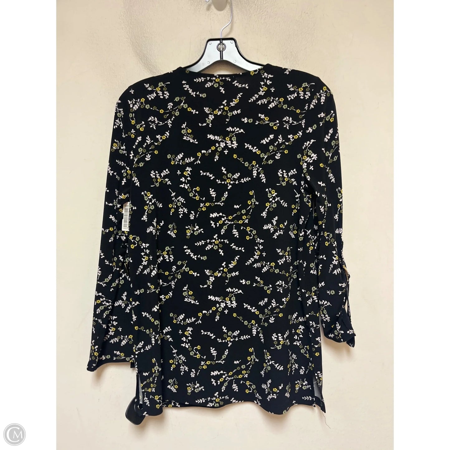 Top Long Sleeve By Michael By Michael Kors In Floral Print, Size: S