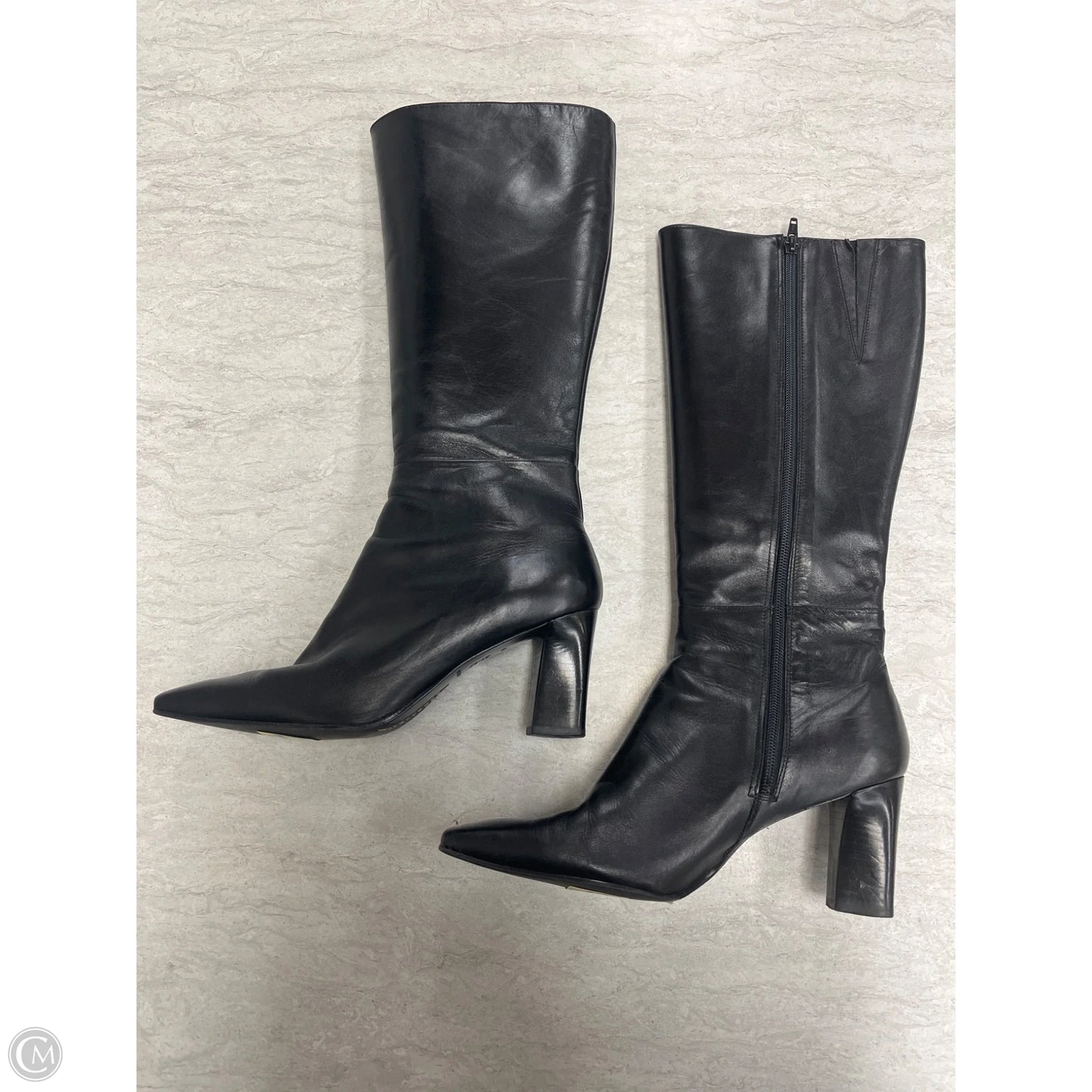 Boots Mid-calf Heels By Antonio Melani In Black, Size: 9