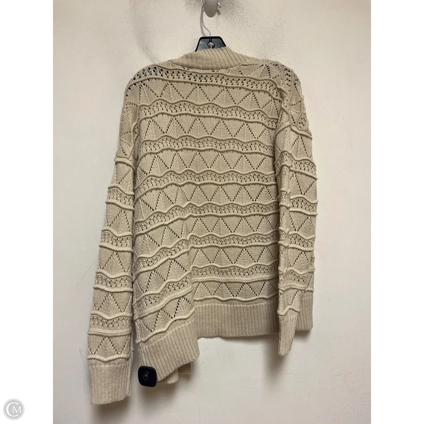 Sweater Cardigan Designer By Frye In Tan, Size: S