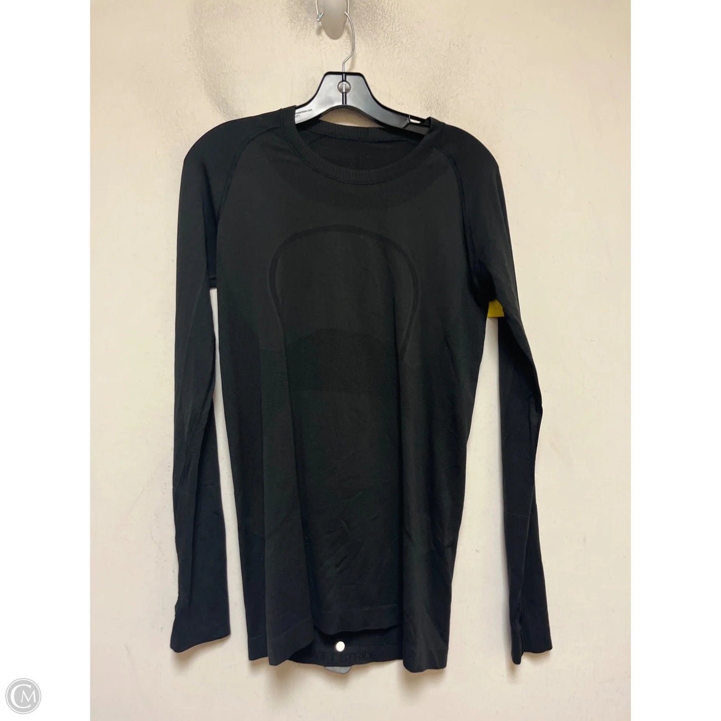 Athletic Top Long Sleeve Crewneck By Lululemon In Black, Size: M