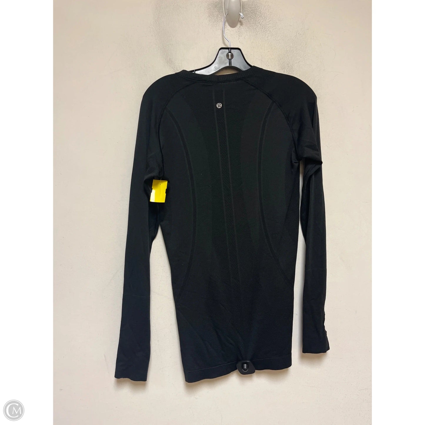 Athletic Top Long Sleeve Crewneck By Lululemon In Black, Size: M