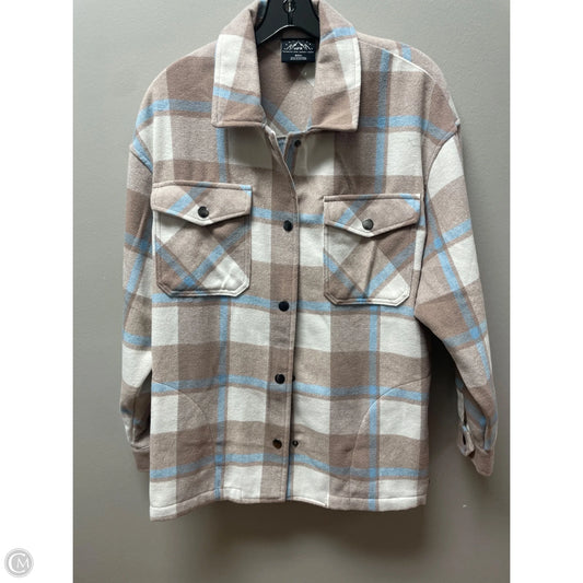 Jacket Shirt By Hfx In Plaid Pattern, Size: S