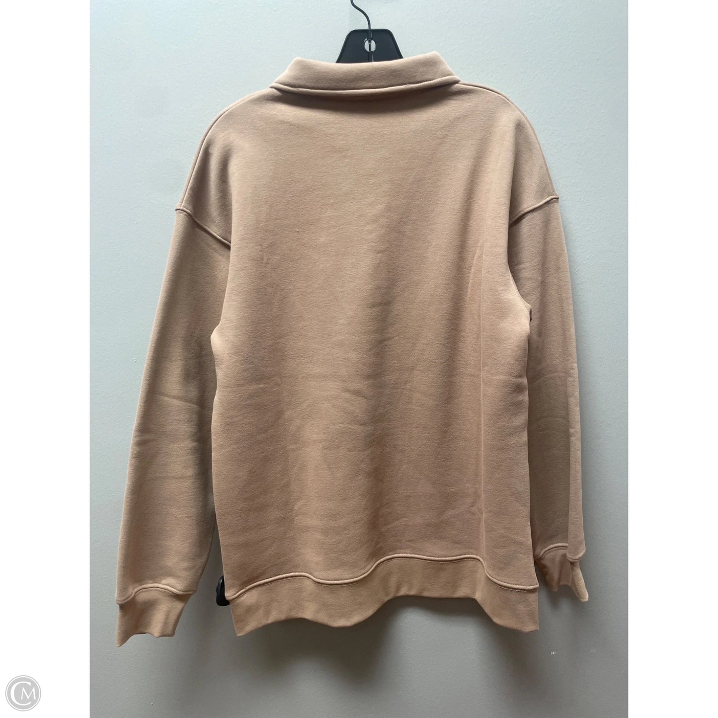 Sweatshirt Collar By Mondetta In Tan, Size: M