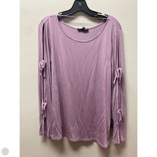 Top Long Sleeve By Cable And Gauge In Purple, Size: L
