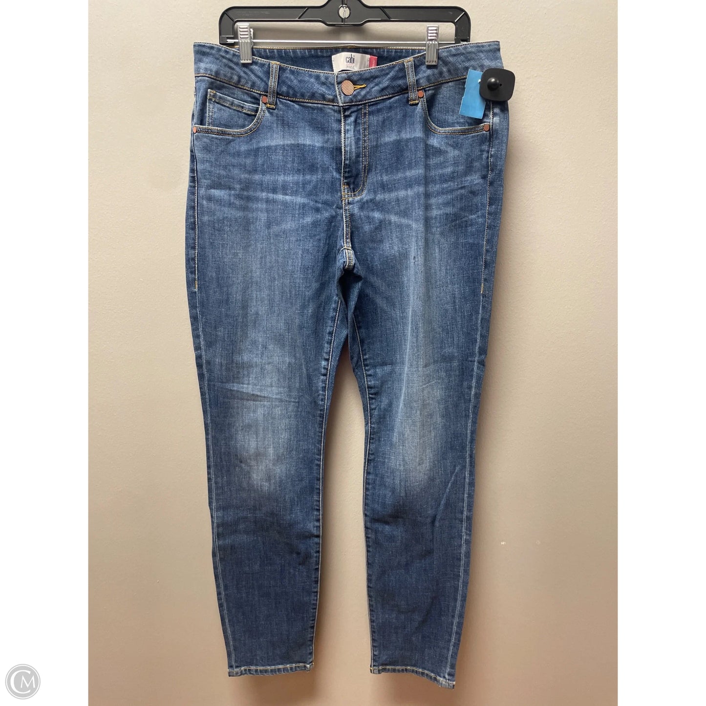 Jeans Skinny By Cabi In Blue Denim, Size: 14