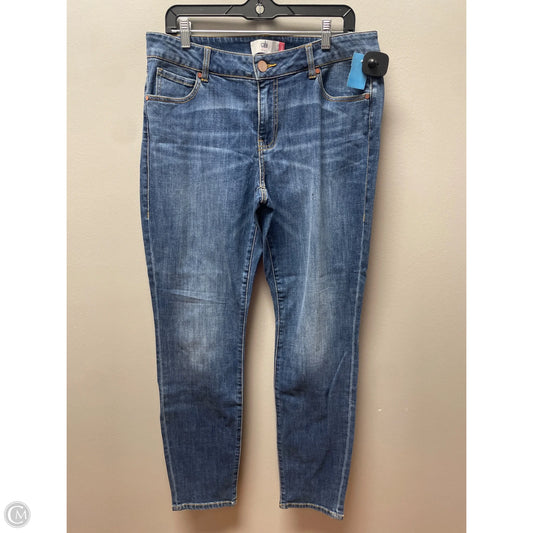 Jeans Skinny By Cabi In Blue Denim, Size: 14