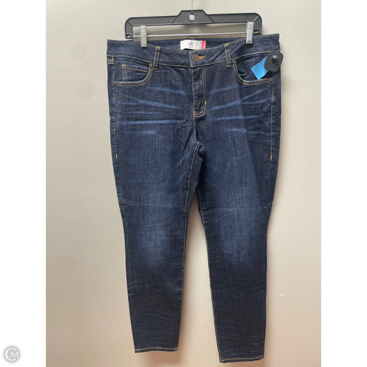 Jeans Skinny By Cabi In Blue Denim, Size: 14