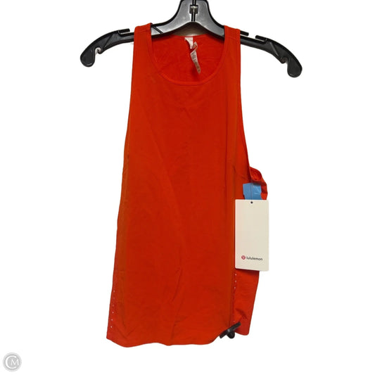 Athletic Tank Top By Lululemon In Orange, Size: 4