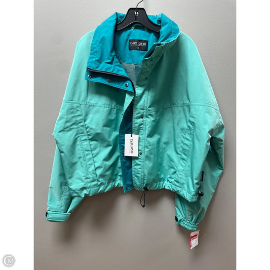 Jacket Windbreaker By Clothes Mentor In Blue & Green, Size: L
