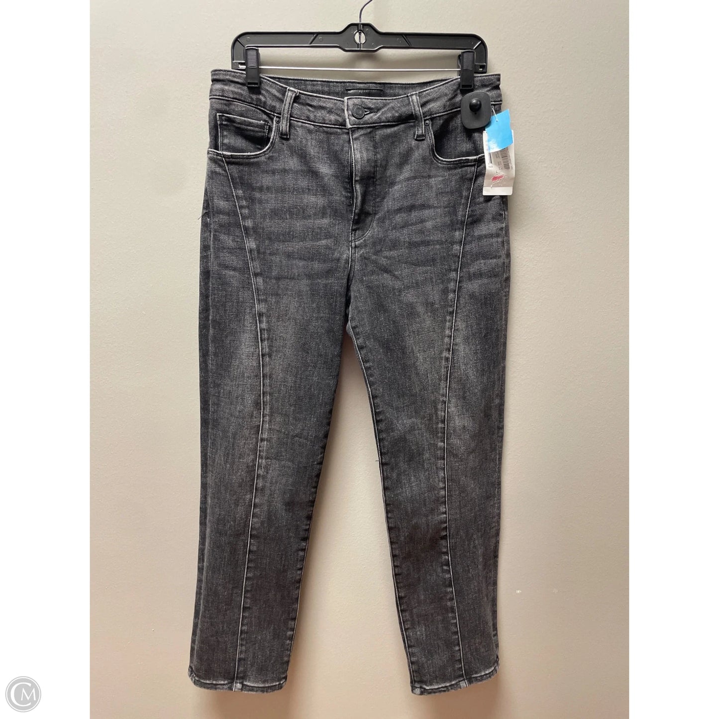 Jeans Straight By Kut In Black Denim, Size: 10